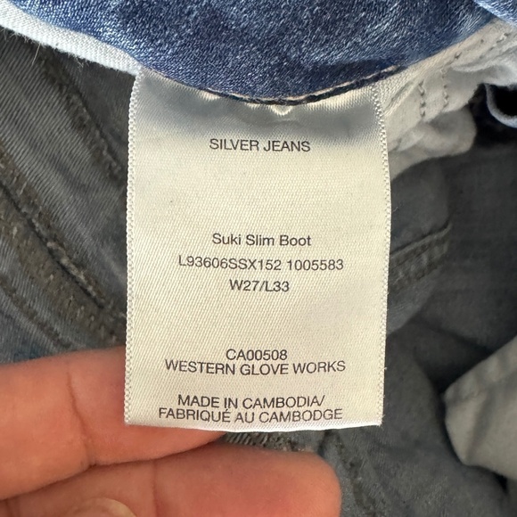 Silver Jeans Women's SUKI Slim Bootcut Faded Blue Jeans Size W27 Stretch Casual - Picture 8 of 16